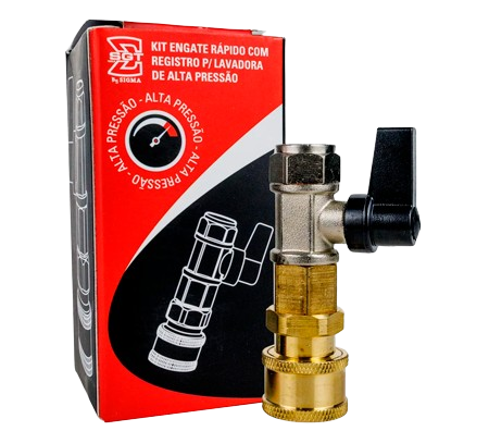 Kit Engate Rápido com Registro para Lavadoras de Alta Pressão – SIGMA